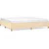 Image de vidaXL Vidaxl Cadre De Lit Crème 200 X 200 Cm Tissu