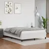 Image de vidaXL Cadre de lit sans matelas blanc 140x190 cm similicuir347246