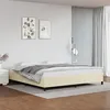 Image de vidaXL Cadre de lit Crème 200x200 cm Similicuir