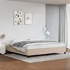 Image de vidaXL Cadre de lit Cappuccino 200x200 cm Similicuir
