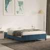 Image de vidaXL Cadre de lit sans matelas bleu foncÃ© 140x190 cm velours