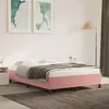 Image de vidaXL Cadre de lit Rose 140x200 cm Velours