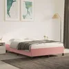 Image de vidaXL Cadre de lit sans matelas rose 140x200 cm velours