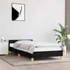 Image de vidaXL Cadre de lit avec tête de lit sans matelas noir 80x200 cm tissu347369