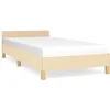 Image de vidaXL vidaXL Cadre de lit avec tête de lit Crème 80x200 cm Tissu