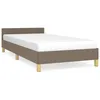 Image de vidaXL Cadre de lit avec tÃªte de lit Taupe 90x190 cm Tissu