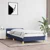 Image de vidaXL Cadre de lit avec tête de lit sans matelas bleu 90x190 cm tissu347381