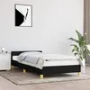 Image de vidaXL Cadre de lit avec tête de lit sans matelas noir 90x200 cm tissu347385