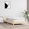 Image de vidaXL Cadre de lit avec tête de lit sans matelas crème 90x200cm tissu347388