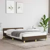 Image de vidaXL Cadre de lit sans matelas marron foncé 120x200 cm tissu347402