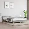 Image de vidaXL Cadre de lit avec tÃªte de lit Gris clair 140x190 cm Tissu