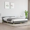 Image de vidaXL Cadre de lit sans matelas gris foncé 140x190 cm tissu347408