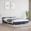 Image de vidaXL Cadre de lit avec tête de lit sans matelas bleu 140x190cm tissu347413