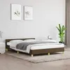 Image de vidaXL Cadre de lit sans matelas marron foncé 140x200 cm tissu347418
