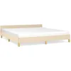 Image de vidaXL Vidaxl Cadre De Lit Avec Tête De Lit Crème 160 X 200 Cm Tissu