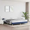 Image de vidaXL Cadre de lit avec tête de lit sans matelas bleu 180x200cm tissu347437