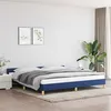 Image de vidaXL Cadre de lit avec tête de lit sans matelas bleu 200x200cm tissu