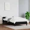 Image de vidaXL Cadre de lit avec tête de lit sans matelas noir 90x190 cm347471
