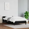 Image de vidaXL Cadre de lit avec tête de lit sans matelas noir 100x200 cm347483