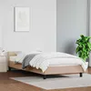 Image de vidaXL Cadre de lit avec tête de lit Cappuccino 100x200 cm Similicuir