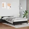 Image de vidaXL Cadre de lit avec tête de lit sans matelas noir 120x200 cm347489