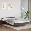 Image de vidaXL Cadre de lit avec tÃªte de lit sans matelas gris 120x200 cm