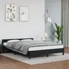 Image de vidaXL Cadre de lit avec tête de lit sans matelas noir 140x190 cm347495