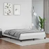 Image de vidaXL Cadre de lit avec tête de lit sans matelas blanc 140x200 cm347502