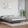 Image de vidaXL Cadre de lit avec tÃªte de lit sans matelas gris 140x200 cm
