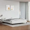 Image de vidaXL Cadre de lit avec tête de lit sans matelas blanc 160x200 cm347508