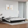 Image de vidaXL Cadre de lit avec tête de lit sans matelas noir 180x200 cm347513