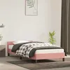 Image de vidaXL Cadre de lit et tête de lit sans matelas rose 90x200 cm velours347554