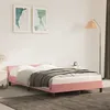 Image de vidaXL Cadre de lit et tête de lit sans matelas rose 120x200cm velours347566
