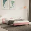 Image de vidaXL Cadre de lit et tête de lit sans matelas rose 140x190cm velours347572