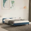 Image de vidaXL Cadre de lit sans matelas bleu foncé 140x200 cm velours347577