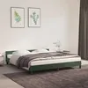Image de vidaXL Cadre de lit avec tête de lit Vert foncé 180x200 cm Velours