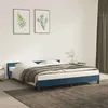 Image de vidaXL Cadre de lit sans matelas bleu foncé 180x200 cm velours347589