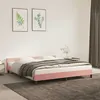 Image de vidaXL Cadre de lit avec tête de lit Rose 180x200 cm Velours