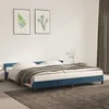Image de vidaXL Cadre de lit sans matelas bleu foncé 200x200 cm velours347595