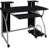 Image de vidaXL Bureau d'ordinateur Noir 110x52x88,5 cm Bois d’ingénierie20582