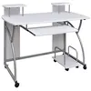 Image de vidaXL Bureau d'ordinateur Blanc 110x52x88,5 cm Bois d’ingénierie20584