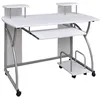 Image de vidaXL Bureau d'ordinateur Blanc 110x52x88,5 cm Bois d'ingÃ©nierie