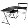 Image de vidaXL Bureau d'ordinateur d'angle Noir 132x112x99cm Bois d'ingénierie20585