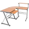 Image de vidaXL Vidaxl Bureau D'ordinateur D'angle Marron 132x112x99cm Bois Ingénierie