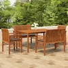 Image de vidaXL Ensemble à dîner d'extérieur 5 pcs et coussins Acacia solide