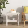 Image de vidaXL Table basse Blanc 45x45x40 cm Bois massif de pin814265