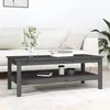 Image de vidaXL Table basse Gris 110x50x40 cm Bois massif de pin814276