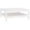 Image de vidaXL Vidaxl Table Basse Blanc 100x100x40 Cm Bois Massif De Pin