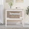 Image de vidaXL Table console Blanc 80x40x75 cm Bois de pin solide814305
