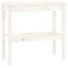 Image de vidaXL Vidaxl Table Console Blanc 80x40x75 Cm Bois De Pin Solide